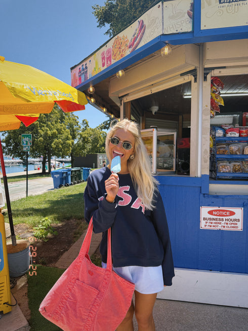 American Honey Crew Pullover // Navy